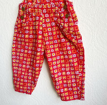 Load image into Gallery viewer, Vintage Ladybird red teddy print dungarees - 6/12 months 🧸