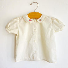 Load image into Gallery viewer, Vintage Adams cream embroidered blouse // 9-12 months 🌼