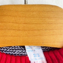 Load image into Gallery viewer, Vintage dalmatian/ rose knitted jumper with cute red trim // 2-3 years 🌹