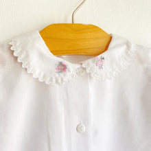 Load image into Gallery viewer, Vintage Adams embroidered collar summer blouse // 9-12 months 🌸