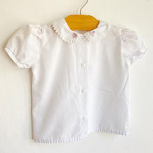 Load image into Gallery viewer, Vintage Adams embroidered collar summer blouse // 9-12 months 🌸