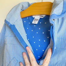 Load image into Gallery viewer, Vintage 90s H&M pale blue check spring jacket // 1.5-2 years 🌼