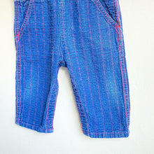 Load image into Gallery viewer, Vintage Oshkosh denim dungarees with sweet red contrast stitching // 12 months*