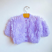Load image into Gallery viewer, Rad loopy loop lilac fluffy cardi // Approx. 6-9 months* ๐