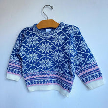 Load image into Gallery viewer, Vintage ‘Young Canada” snowflake Christmas jumper // Approx. 2 years ❄️