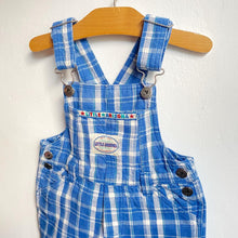 Load image into Gallery viewer, Vintage Arizona tartan blue denim dungarees // 3 years
