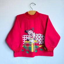 Load image into Gallery viewer, Amazing vinatge Adams Minnie Mouse Christmas sweatshirt // 5-6 years 🐭