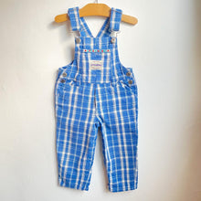 Load image into Gallery viewer, Vintage Arizona tartan blue denim dungarees // 3 years