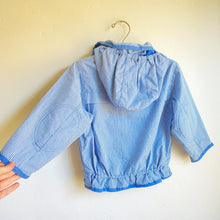 Load image into Gallery viewer, Vintage 90s H&M pale blue check spring jacket // 1.5-2 years 🌼