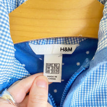 Load image into Gallery viewer, Vintage 90s H&M pale blue check spring jacket // 1.5-2 years 🌼
