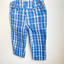 Load image into Gallery viewer, Vintage Arizona tartan blue denim dungarees // 3 years