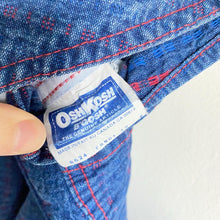 Load image into Gallery viewer, Vintage Oshkosh denim dungarees with sweet red contrast stitching // 12 months*