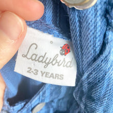 Load image into Gallery viewer, Vintage Ladybird blue pinstripe dungarees // 2-3 years ๐