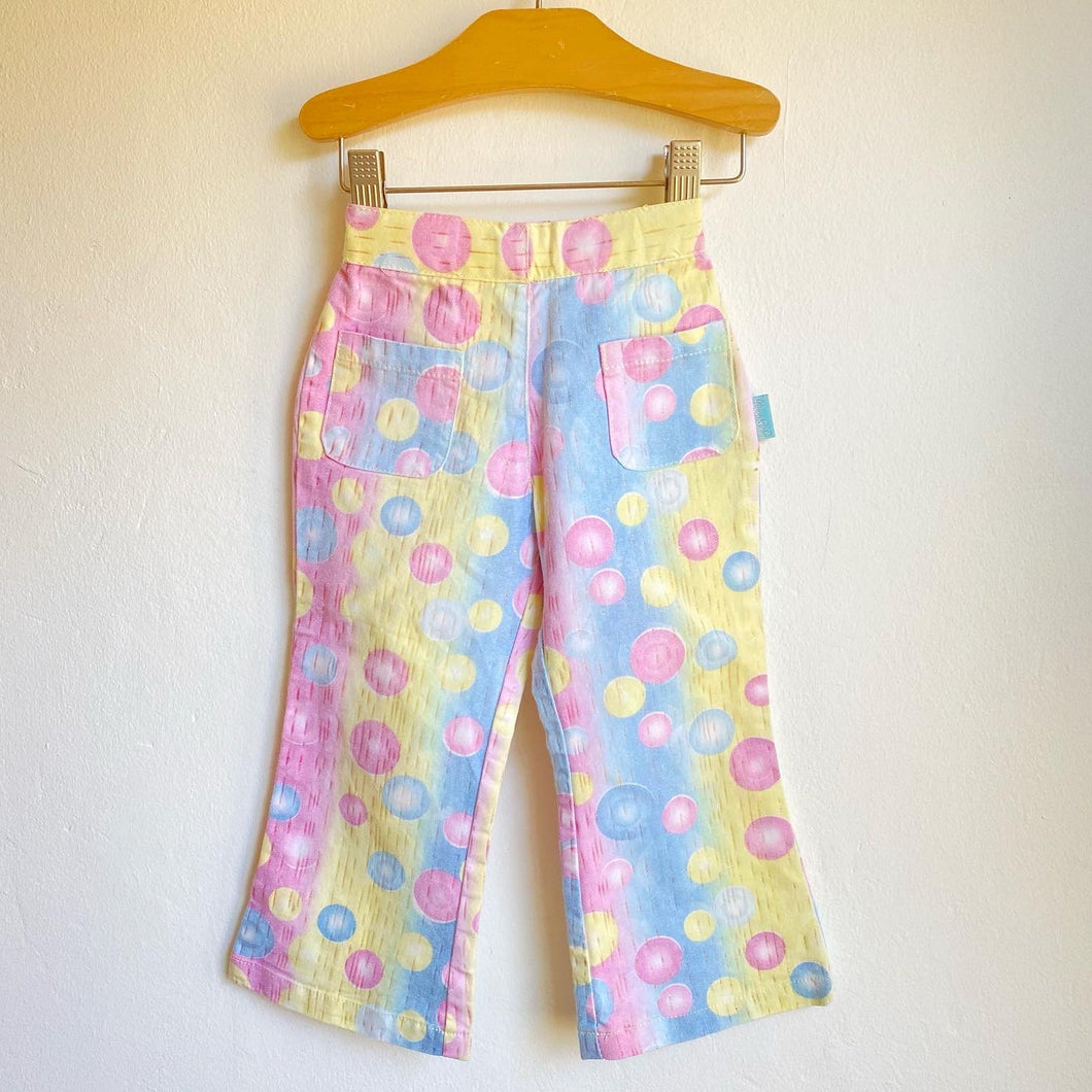 Amazing vintage bubble print flared trousers // 18 months 🫧