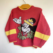 Load image into Gallery viewer, Fabulous vintage Mothercare Micky Mouse knitted jumper // 24 months*
