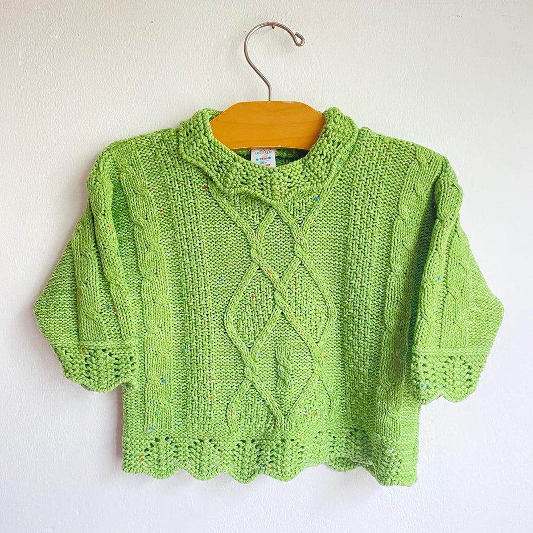 Lovely vintage Adams pea green jumper // 9-12 months 🫛