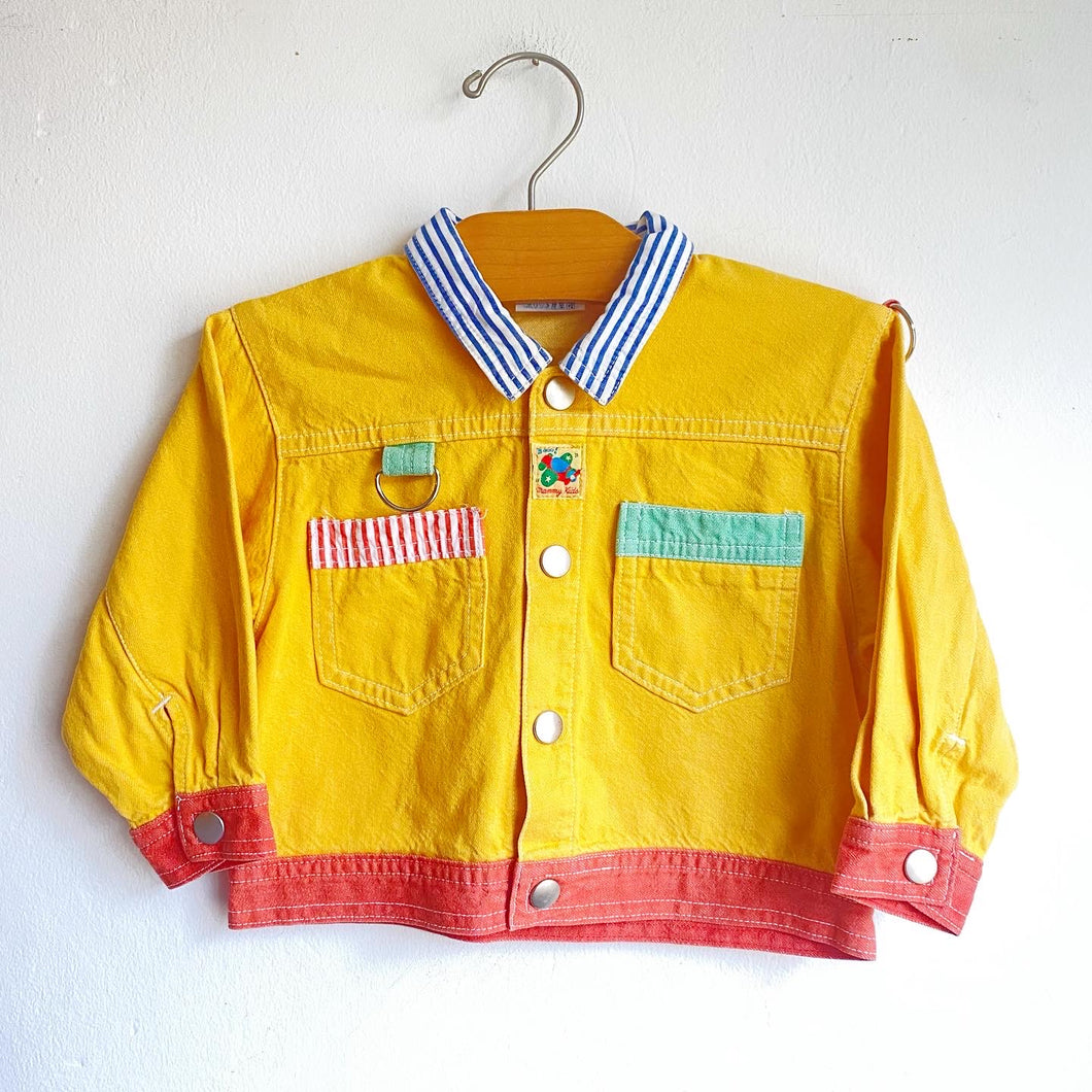 Amazing colour block soft denim jacket // Approx. 12-18 months 🤩