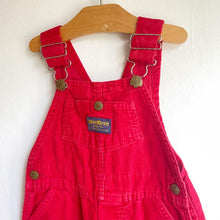 Load image into Gallery viewer, Vintage Oshkosh rosy red corduroy dungarees // 3-4 years 🌹
