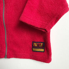 Load image into Gallery viewer, Vintage Nattajack red towelling fleece zip up jumper-jacket with diddy collar.. SO SWEET! // 18-24 months
