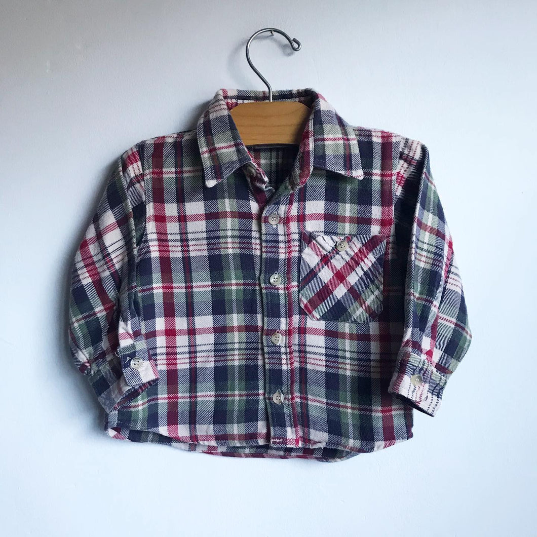 Sweet vintage 90s tartan flannel shirt from George 😎 // 1-1.5 years