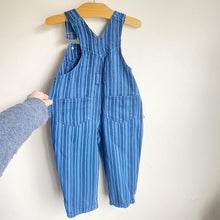 Load image into Gallery viewer, Vintage Ladybird blue pinstripe dungarees // 2-3 years 😍
