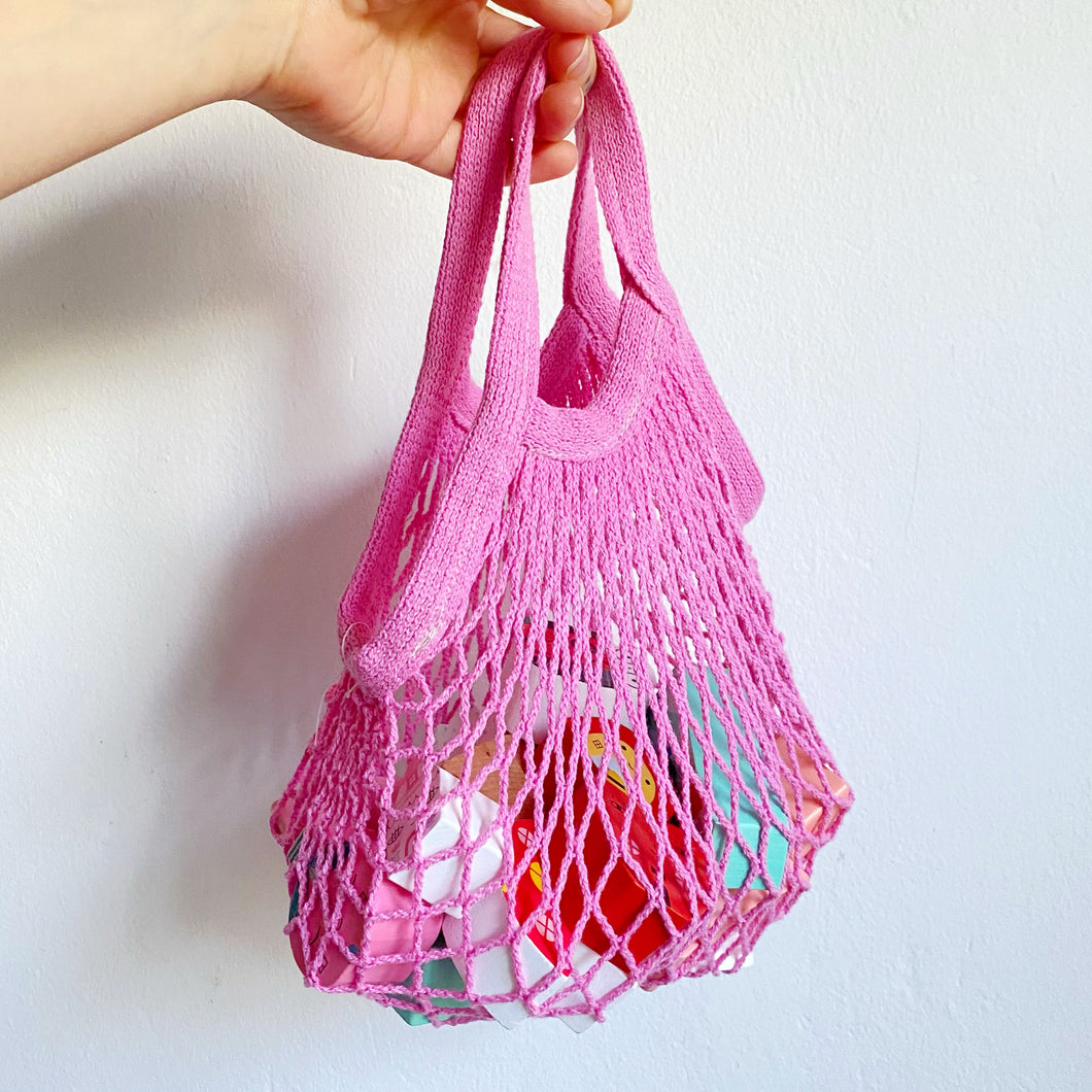 Mini string shopping bag - Fuchsia 🌺