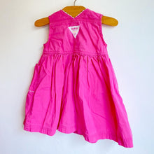 Load image into Gallery viewer, Oshkosh bright pink pinafore dress // 9-12 months 💕

