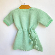 Load image into Gallery viewer, Stunning sage green vintage handmade romper // Approx. 6-9 months
