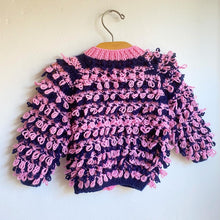 Load image into Gallery viewer, Rad loopy loop baby and pink cardigan // Approx. 9-12 months 💕
