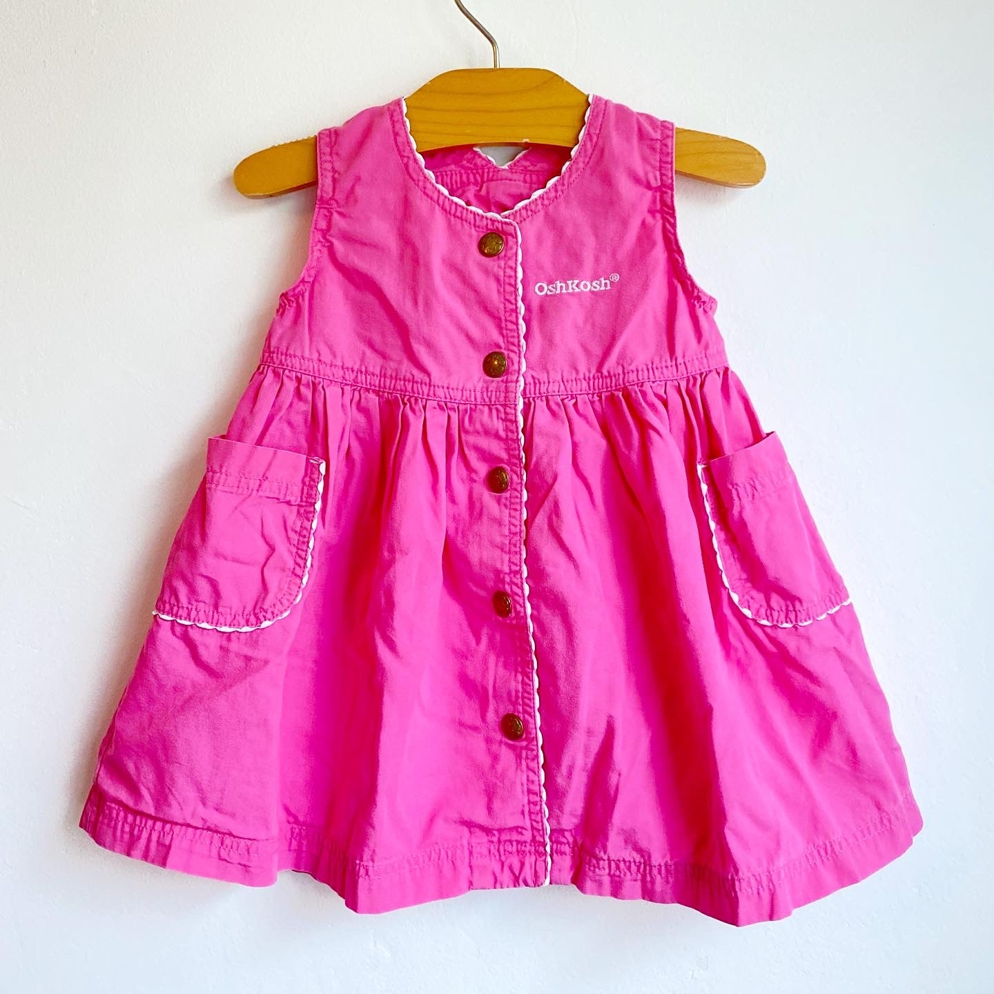 oshkosh pink dress Genuine Kid's 5T Oshkosh Pink & Red Striped Dress