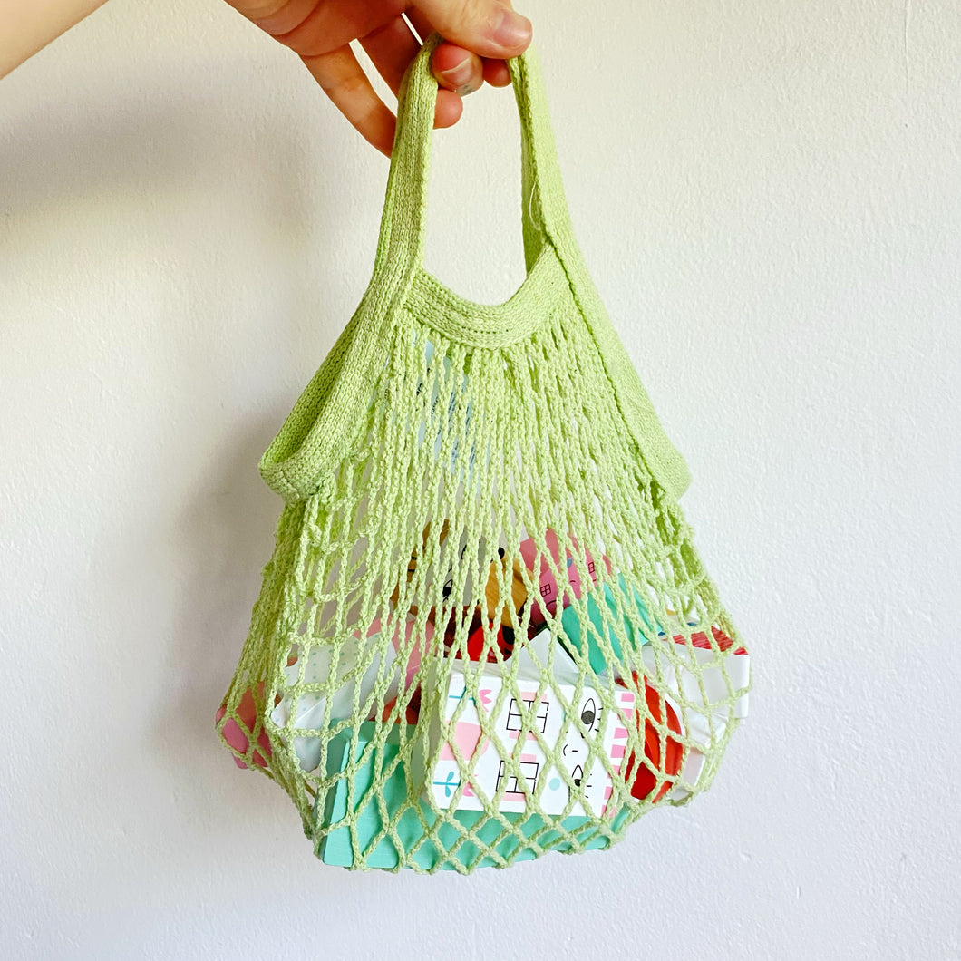 Mini string shopping bag - Sweet Greens 💚