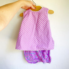 Load image into Gallery viewer, Sweet purple Gymboree reversible top and bloomers co ord // 3-6 months 🌸
