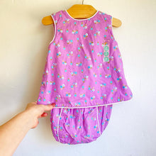 Load image into Gallery viewer, Sweet purple Gymboree reversible top and bloomers co ord // 3-6 months 🌸
