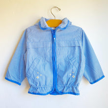 Load image into Gallery viewer, Vintage 90s H&amp;M pale blue check spring jacket // 1.5-2 years 🌼
