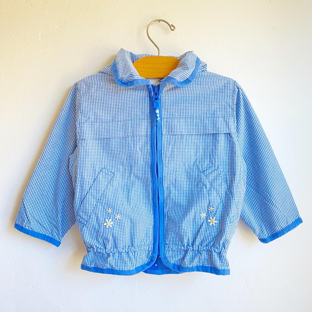 Vintage 90s H&M pale blue check spring jacket // 1.5-2 years 🌼