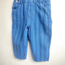 Load image into Gallery viewer, Vintage Ladybird blue pinstripe dungarees // 2-3 years 😍
