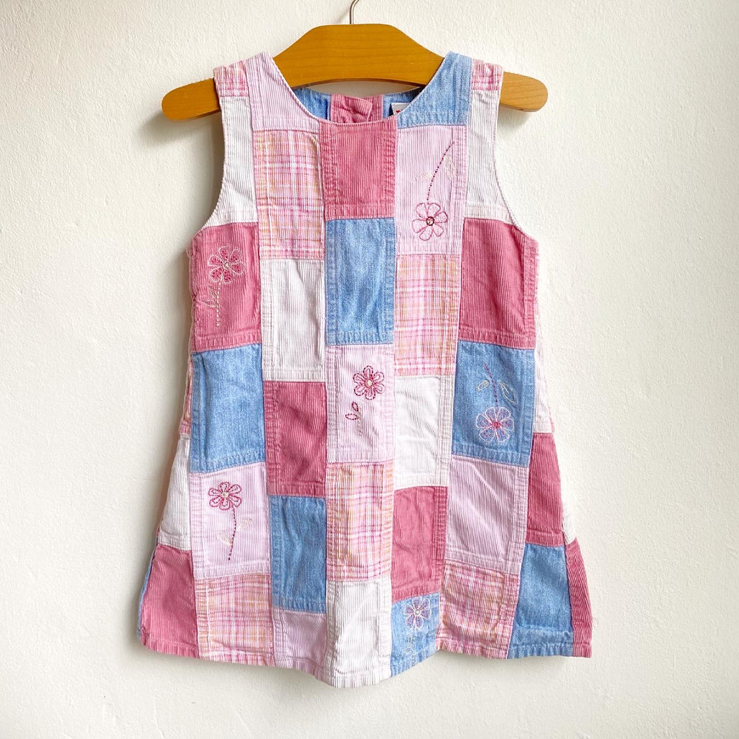 Vintage NEXT corduroy patchwork dress 🌼 // 2-3 years