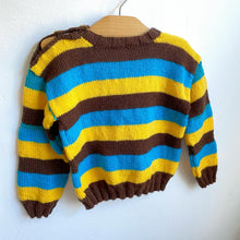 Load image into Gallery viewer, The groovy hand knitted stripe jumper // Approx. 2-3 years
