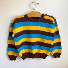 Load image into Gallery viewer, The groovy hand knitted stripe jumper // Approx. 2-3 years
